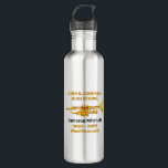 Trumpf Player High School Band Gold Personalisiert Edelstahlflasche<br><div class="desc">Diese moderne Goldmarschband Edelstahl Wasserflasche aus Edelstahl enthält den Student- und Bandnamen unter dem Trompetinstrument. Individuell für Symphonic-,  Windensemble- oder Konzertkapelle-Mitglieder oder deren Regisseur für ein großartiges Abschluss-Sake-Geschenk.</div>