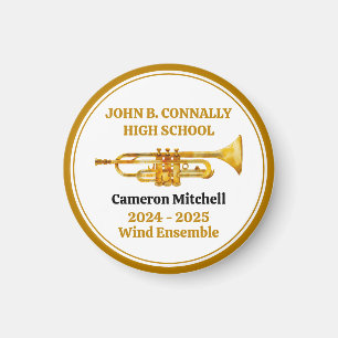 Trumpf Player High School Band Gold Personalisiert Magnet