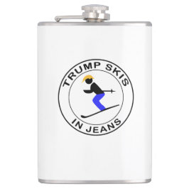 Trumpf-Skis in den Jeans Flachmann