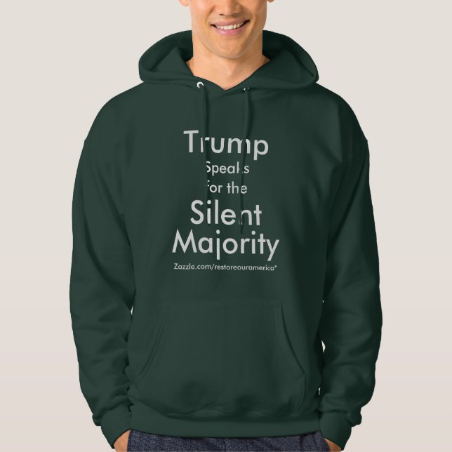 Trumpf spricht für den stille Mehrheit T - Shirt (Vorderseite)