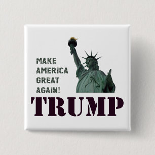 Trumpf-Statue der Freiheit Button