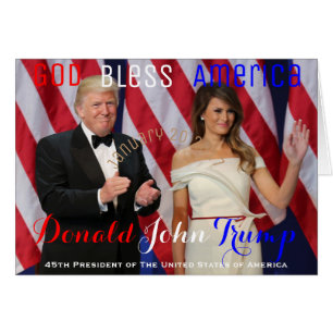 Trumpf und Melania begrüßen unseren