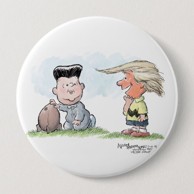 Trumpf-und UNO-Knopf Kim-Jong Button (Vorderseite)