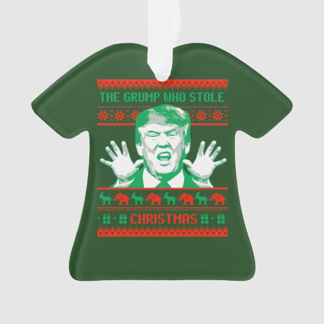 Trumpf-Weihnachten - der Grump, der Weihnachten Ornament (Vorderseite)
