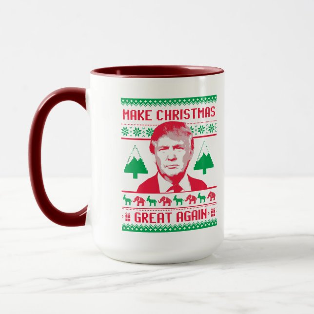 Trumpf-Weihnachtsstrickjacke - machen Sie Tasse (Links)