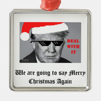 Trumpf-Weihnachtsverzierung Silbernes Ornament