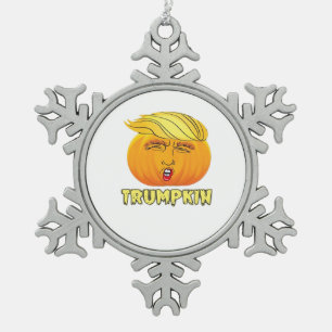 Trumpkin - Beängstigend guter Kürbis Schneeflocken Zinn-Ornament