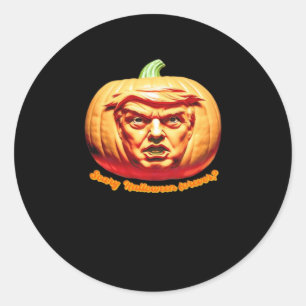 Trumpkin Beängstigend Halloween Pumpkin Best Art D Runder Aufkleber