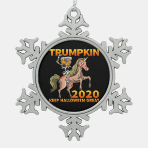 Trumpkin Behielt Halloween Great Pumpkin Schneeflocken Zinn-Ornament