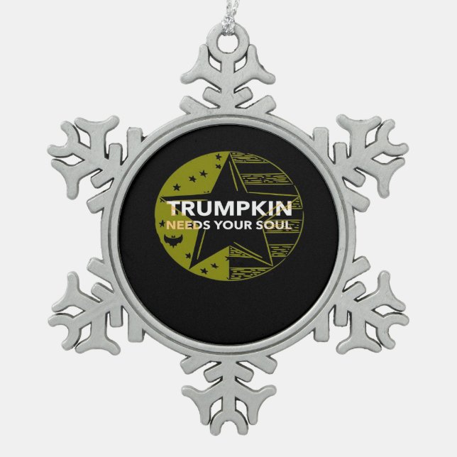 Trumpkin braucht Ihre Schneeflocken Zinn-Ornament (Vorderseite)