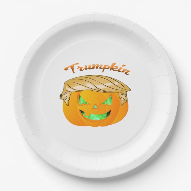Trumpkin Classic - Sloth in einem MAGA-Hut Pappteller (Vorderseite)