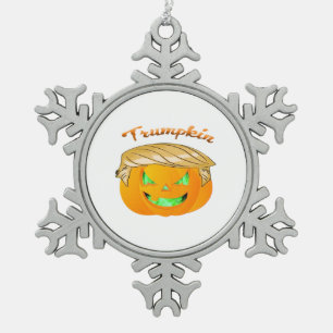 Trumpkin Classic - Sloth in einem MAGA-Hut Schneeflocken Zinn-Ornament
