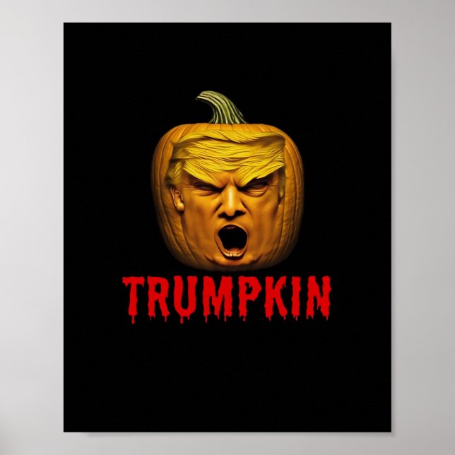 Trumpkin - Funny Donald Pumpkin Halloween Poster (Vorne)