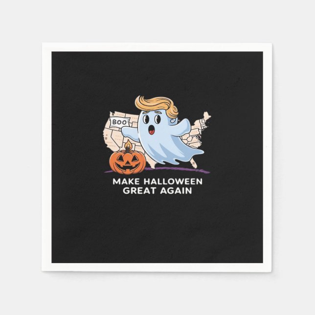 Trumpkin Funny Halloween Boo - Make Halloween Grea Serviette (Vorderseite)