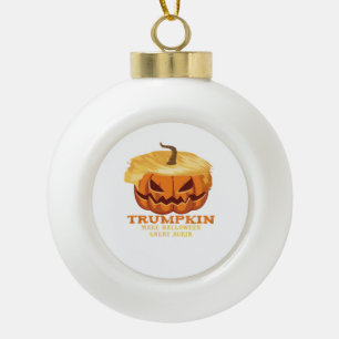 Trumpkin Funny Halloween Pumpkin - Klassisches Kos Keramik Kugel-Ornament