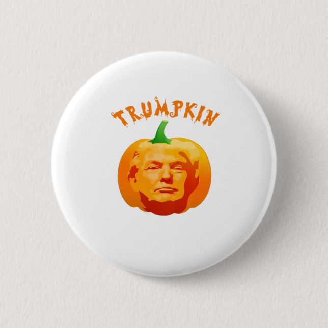 Trumpkin Funny Halloween - Spooky Parody Edition Button (Vorderseite)