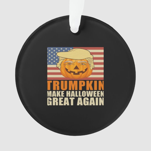Trumpkin Halloween Funny Classic & Basic Design Ornament (Vorderseite)