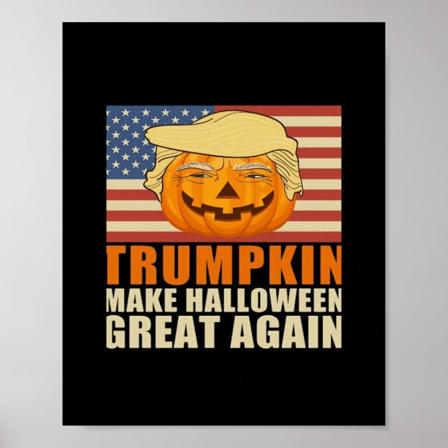 Trumpkin Halloween Funny Classic & Basic Design Poster (Vorne)