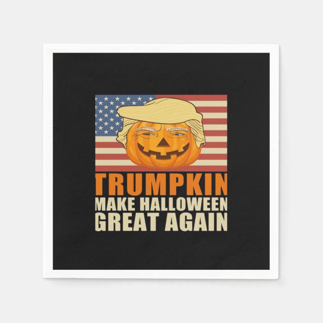 Trumpkin Halloween Funny Classic & Basic Design Serviette (Vorderseite)