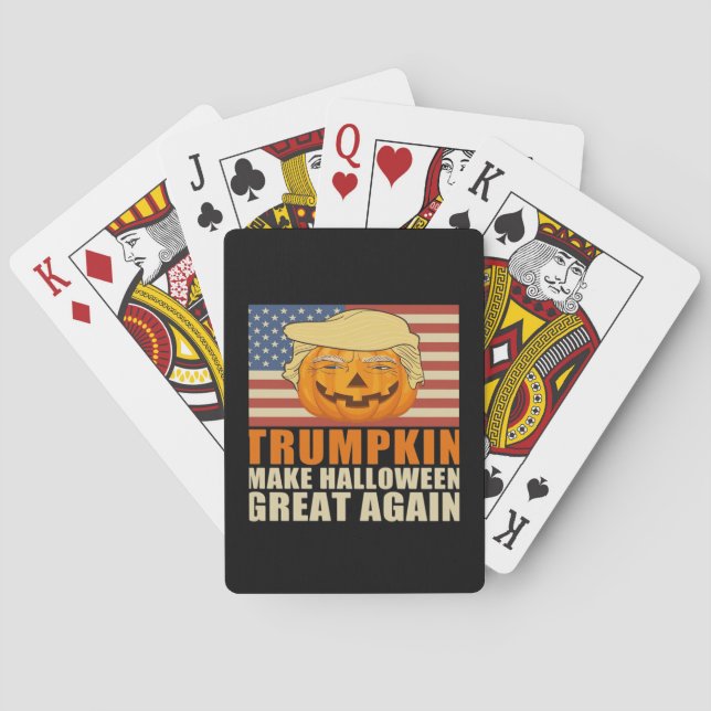 Trumpkin Halloween Funny Classic & Basic Design Spielkarten (Rückseite)