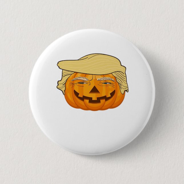Trumpkin Halloween Funny Classic - Basic Fall Slot Button (Vorderseite)