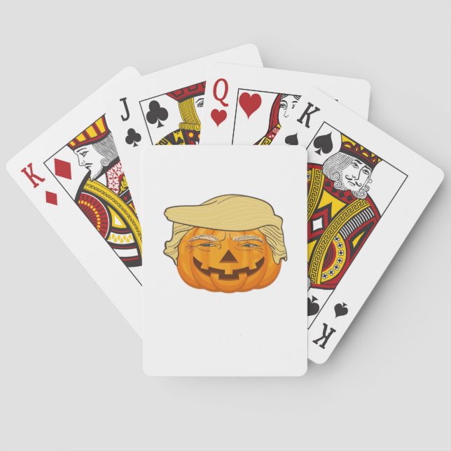 Trumpkin Halloween Funny Classic - Basic Fall Slot Spielkarten (Rückseite)