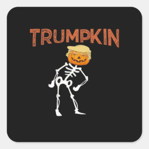 Trumpkin Halloween Funny Classic Quadratischer Aufkleber