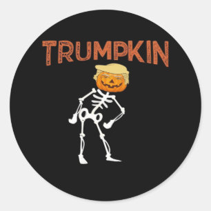 Trumpkin Halloween Funny Classic Runder Aufkleber