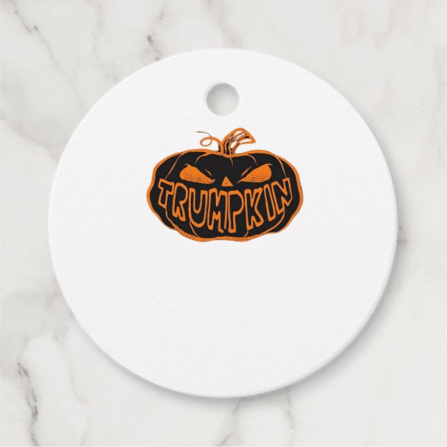 Trumpkin Halloween Geschenkanhänger (Vorderseite)