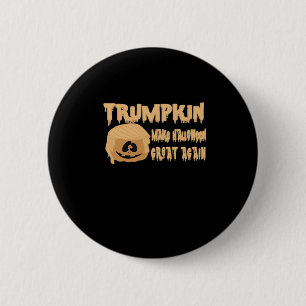 Trumpkin Halloween Great Again Classic - Skel Button