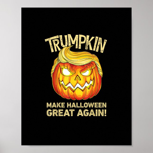 Trumpkin Halloween Great Again Funny Pumpkin Poster (Vorne)