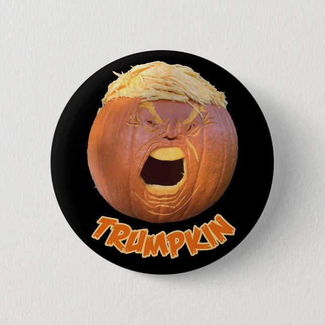 Trumpkin Halloween Knopf-Abzeichen Button (Vorderseite)