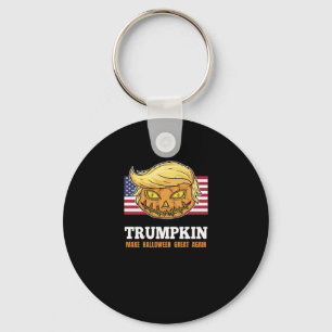 Trumpkin Halloween Kürbis mit Beängstigendem Desig Schlüsselanhänger