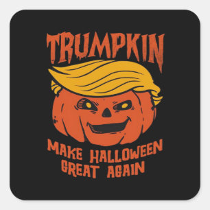 Trumpkin Halloween - Make Halloween Great Again Cl Quadratischer Aufkleber