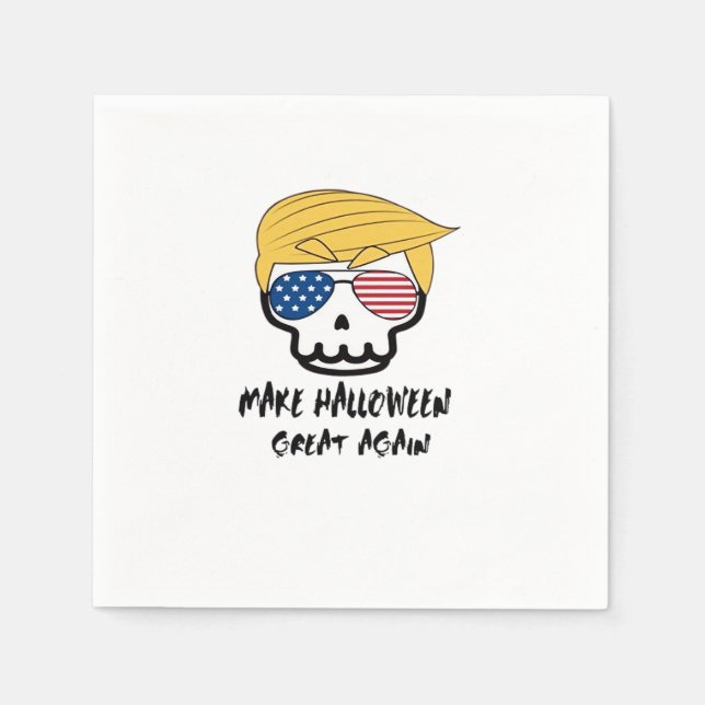 Trumpkin Halloween Make Halloween Great Again Funn Serviette (Vorderseite)