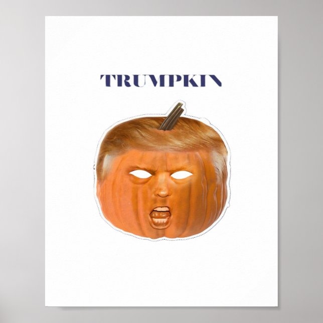 Trumpkin Halloween Mask Classic Poster (Vorne)