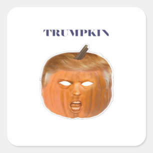 Trumpkin Halloween Mask Classic Quadratischer Aufkleber