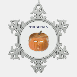 Trumpkin Halloween Mask Classic Schneeflocken Zinn-Ornament