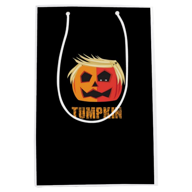 Trumpkin Halloween Mittlere Geschenktüte (Vorderseite)