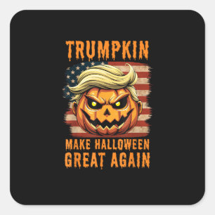 Trumpkin Halloween Pumpkin Halloween Great Ag Quadratischer Aufkleber