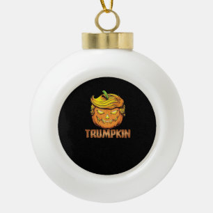 Trumpkin - Halloween Pumpkin Keramik Kugel-Ornament