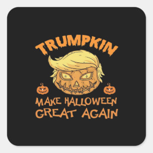 Trumpkin Halloween Pumpkin Quadratischer Aufkleber