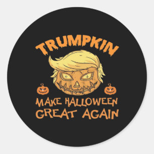 Trumpkin Halloween Pumpkin Runder Aufkleber