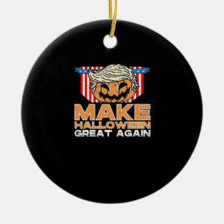 Trumpkin Halloween Vintages politisches Funny Keramik Ornament