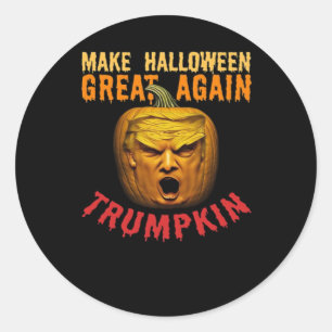 Trumpkin Halloween wieder groß - Funny Pumpki Runder Aufkleber
