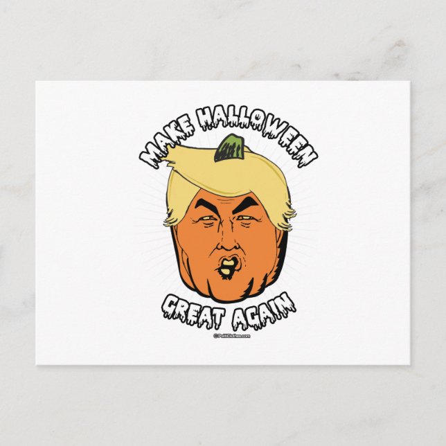 Trumpkin - Halloween wieder groß Postkarte (Vorderseite)