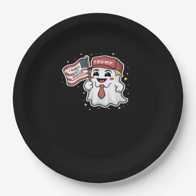 Trumpkin, ich werde immer gehosted, Halloween, Spo Pappteller (Vorderseite)