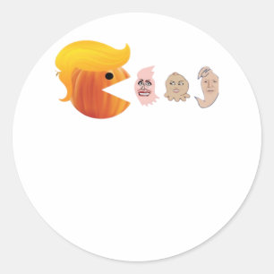 Trumpkin isst Demokraten Classic - Satirehalle Runder Aufkleber