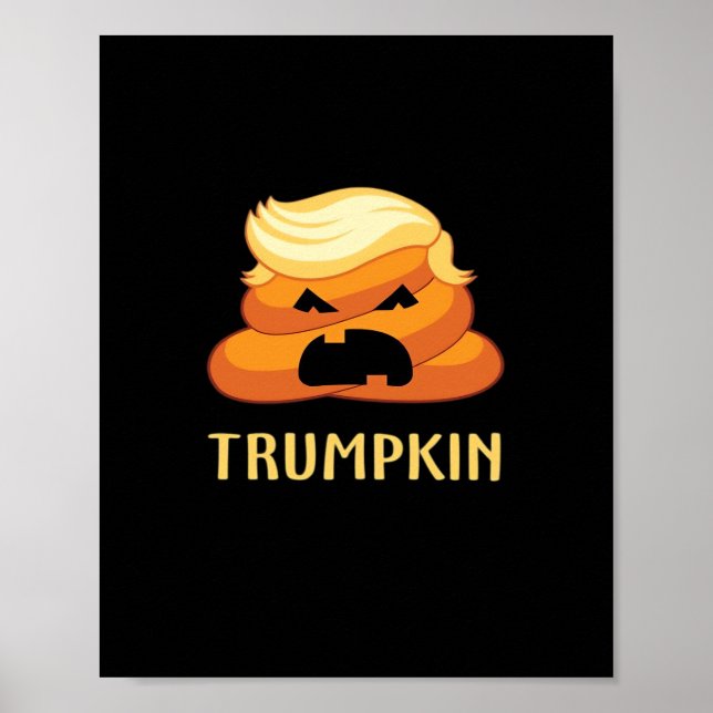 Trumpkin Kackte Funny Halloween Poster (Vorne)