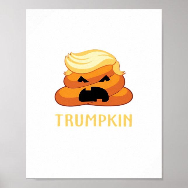 Trumpkin Kackte Funny Halloween Poster (Vorne)